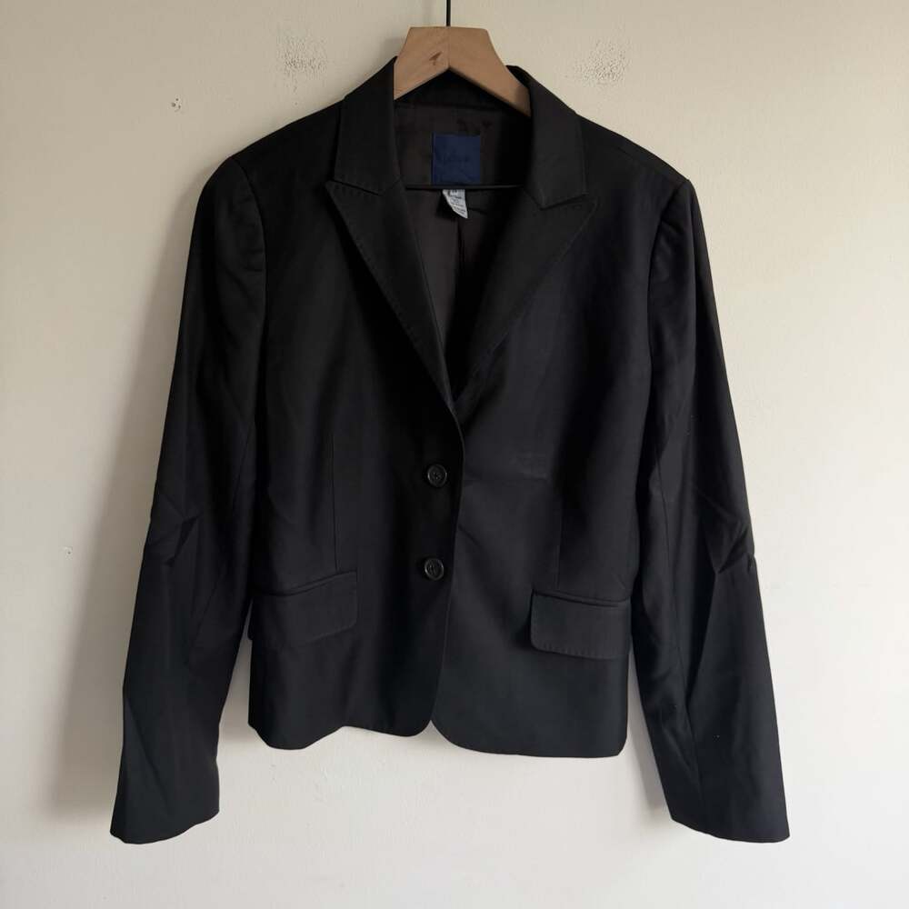 J. Crew Black 100% Wool Blazer Women’s Size 12 Career Office Academia Preppy
